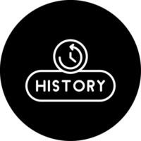 Order History Button Line Circle Inverted vector