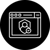 Authentication Login Icon Line Circle Inverted vector