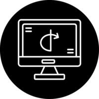 OAuth API Login Gateway Line Circle Inverted vector
