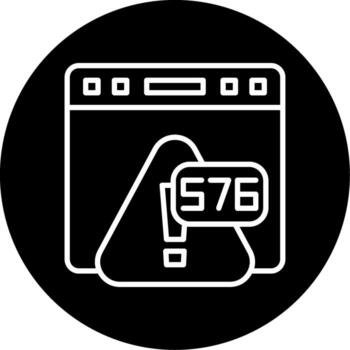 error 578 orm modelo cartografía error línea circulo invertido vector