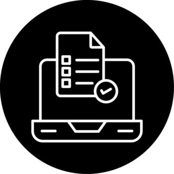 HTML Form Validation Icon Line Circle Inverted vector