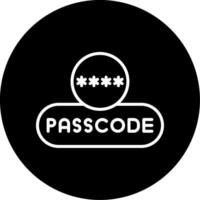Enter Passcode Button Line Circle Inverted vector