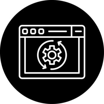 UI Component Lifecycle Icon Line Circle Inverted vector