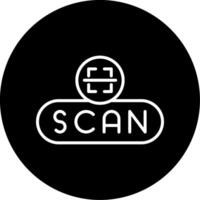 Start Scan Button Line Circle Inverted vector