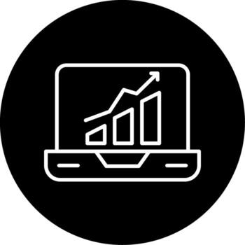 global estado administración herramienta línea circulo invertido vector