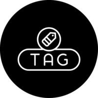 Apply Tag Button Line Circle Inverted vector