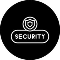 View Security Settings Button Line Circle Inverted vector