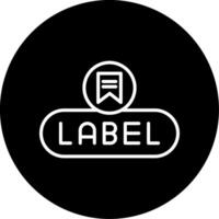Add Label Button Line Circle Inverted vector