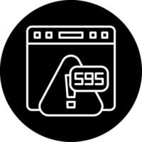 Error 595 Web App Manifest Missing Line Circle Inverted vector