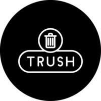Move to Trash Button Line Circle Inverted vector