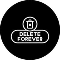 Delete Permanently Button Line Circle Inverted vector