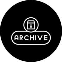 Move to Archive Button Line Circle Inverted vector