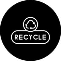 Recycle File Button Line Circle Inverted vector