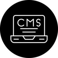 Headless CMS Backend Icon Line Circle Inverted vector