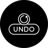 Undo Action Button Line Circle Inverted vector