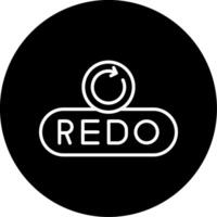 Redo Action Button Line Circle Inverted vector