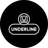 Underline Text Button Line Circle Inverted vector
