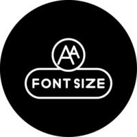 Adjust Font Size Button Line Circle Inverted vector