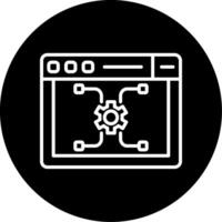 Microservices Network Structure Line Circle Inverted vector