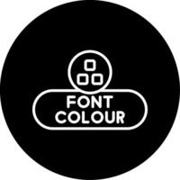 Change Font Color Button Line Circle Inverted vector
