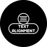 Align Text Button Line Circle Inverted vector