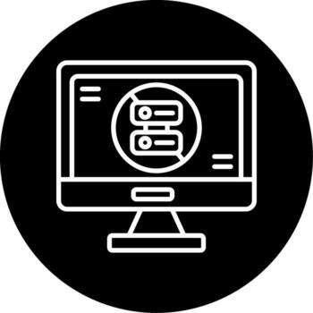 Serverless Function Icon Line Circle Inverted vector