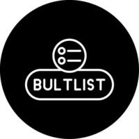 Bullet List Toggle Button Line Circle Inverted vector