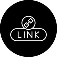 Add Link Button Line Circle Inverted vector