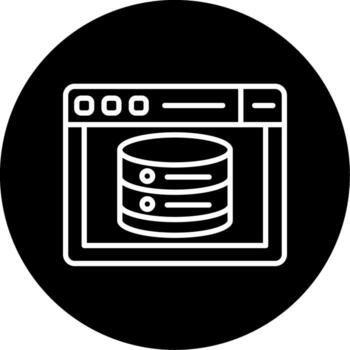 Web Caching Strategy Icon Line Circle Inverted vector