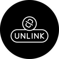 Remove Link Button Line Circle Inverted vector