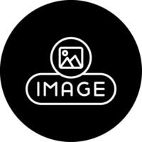 Insert Image Button Line Circle Inverted vector