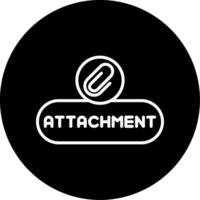 Add Attachment Button Line Circle Inverted vector
