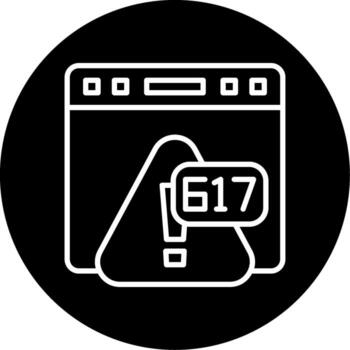 Error 617 Token Validation Timeout Line Circle Inverted vector