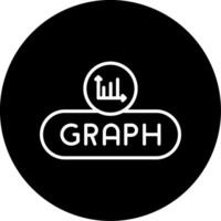 Generate Graph Button Line Circle Inverted vector