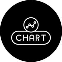 Insert Chart Button Line Circle Inverted vector