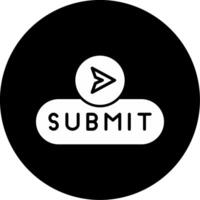 Submit Form Button Glyph Circle Inverted vector