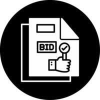 Competitive Project Bid Submission Glyph Circle Inverted vector