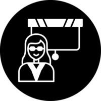 Knowledgeable School Teacher Glyph Circle Inverted vector