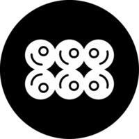 Staphylococcus aureus Culture Glyph Circle Inverted vector