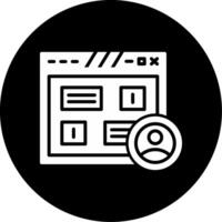 User Friendly Interface Experience Glyph Circle Inverted vector