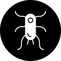 Escherichia coli Bacteria Icon Glyph Circle Inverted vector