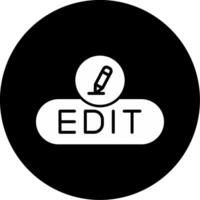 Edit Content Button Glyph Circle Inverted vector