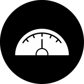Digital Car Dashboard Display Glyph Circle Inverted vector