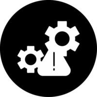 Inefficient Workflow Management System Glyph Circle Inverted vector
