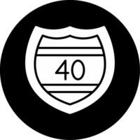 U S Interstate Route Symbol Glyph Circle Inverted vector