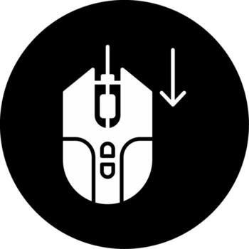 vertical página Desplazarse glifo circulo invertido vector