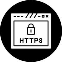 Advanced Website Security Layer Glyph Circle Inverted vector