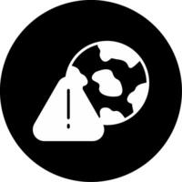 Global Geopolitical Risk Factors Glyph Circle Inverted vector