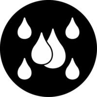 Droplets and Water Drops Glyph Circle Inverted vector