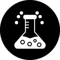 Transparent Laboratory Beaker Glyph Circle Inverted vector